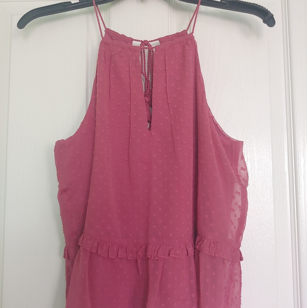 Abercrombie & Fitch pink peplum tank